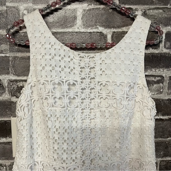 NWT Lilly Pulitzer Delia shift dress white crochet sleeveless - Picture 3 of 14